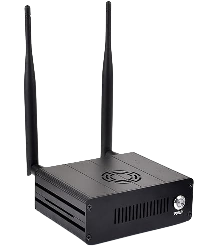 ECAI-NANO — dispositivo edge NVIDIA Jetson Orin Nano Super in case metallico con due antenne
